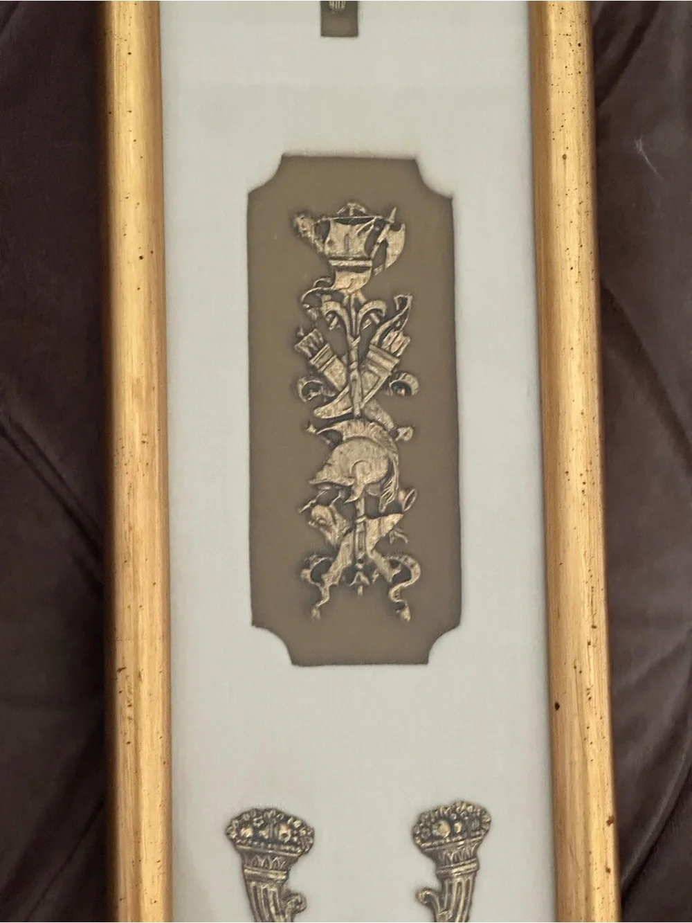 VTG Framed Shield Medieval Cost of Arms 15x4 Castlecore Art Kolb & Sons